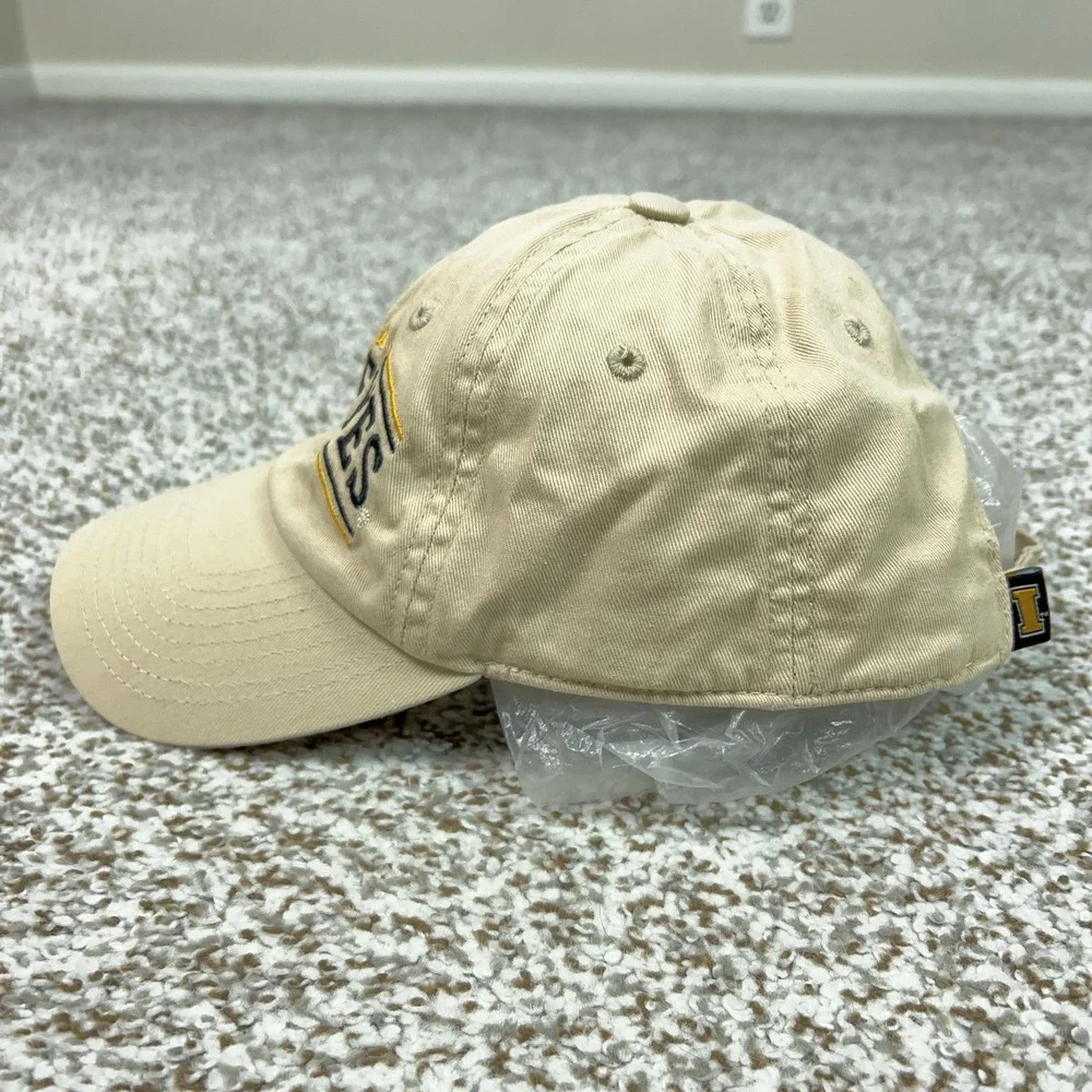 Iowa‎ Hawkeyes Hat Cap Strap Back Mens One Size Beige NCAA Football College Logo